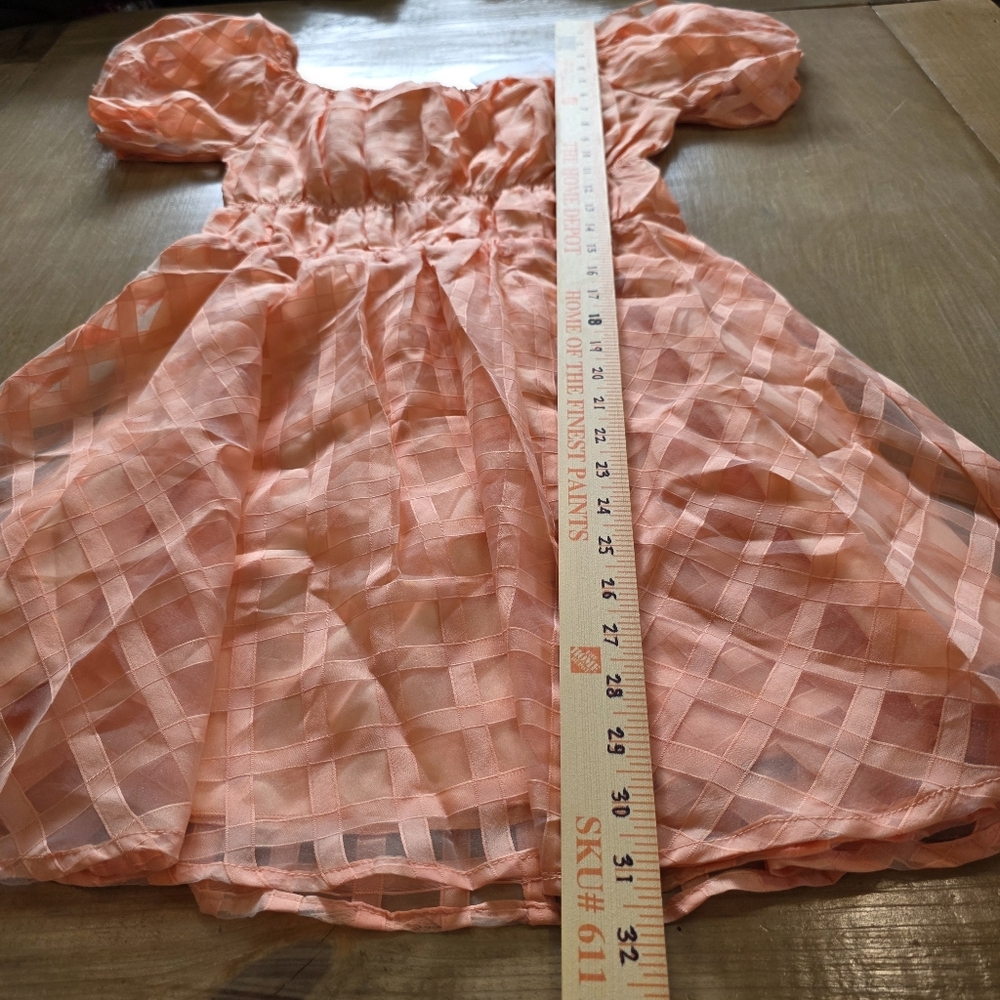 Pretty Garden Peach Off The Shoulder Babydoll Mini Dress – NWT – Women’s Size S - Picture 11 of 11